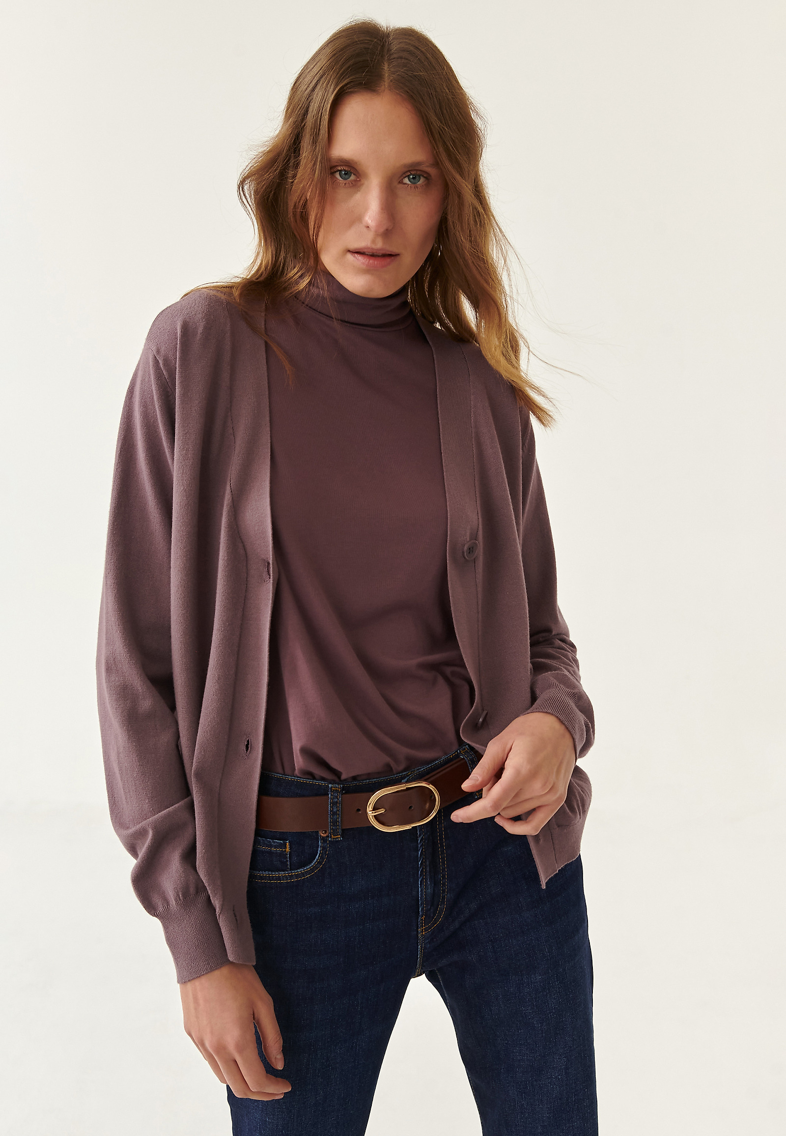 ROZPINANY SWETER DAMSKI MAGDO ROZPINANY SWETER DAMSKI MAGDO FIOLETOWY 85283