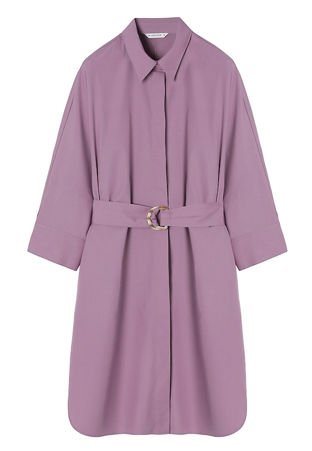 COTTON SHIRT DRESS - ALTEA COTTON SHIRT DRESS - ALTEA FIOLETOWY 7