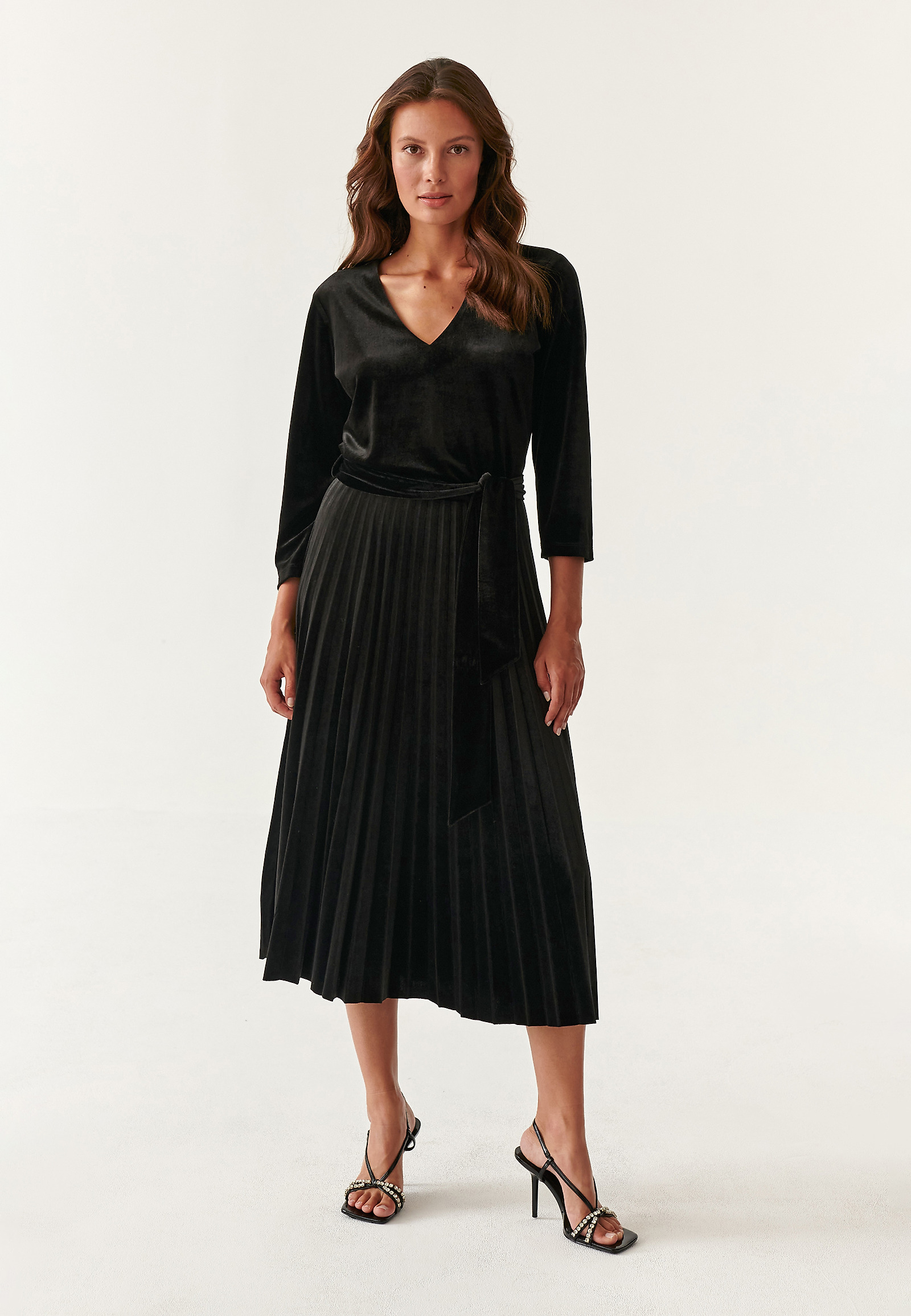 VELVET MIDI DRESS ANIKAMI VELVET MIDI DRESS ANIKAMI BLACK 83374
