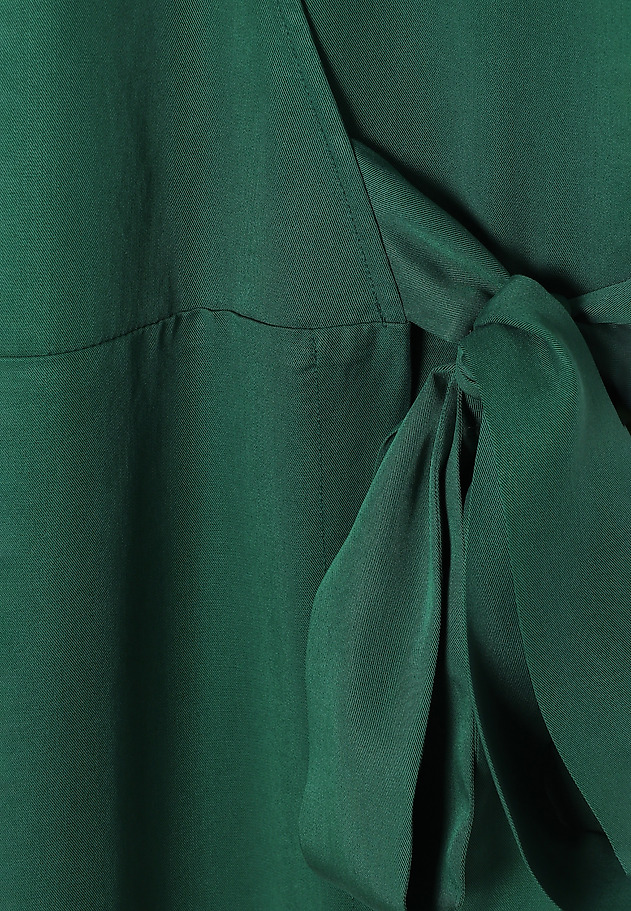 LADIES’ MIDI WRAP DRESS MADE FROM LYOCELL MATERIAL - ZERWI 1 LADIES’ MIDI WRAP DRESS MADE FROM LYOCELL MATERIAL - ZERWI 1 GREEN 7