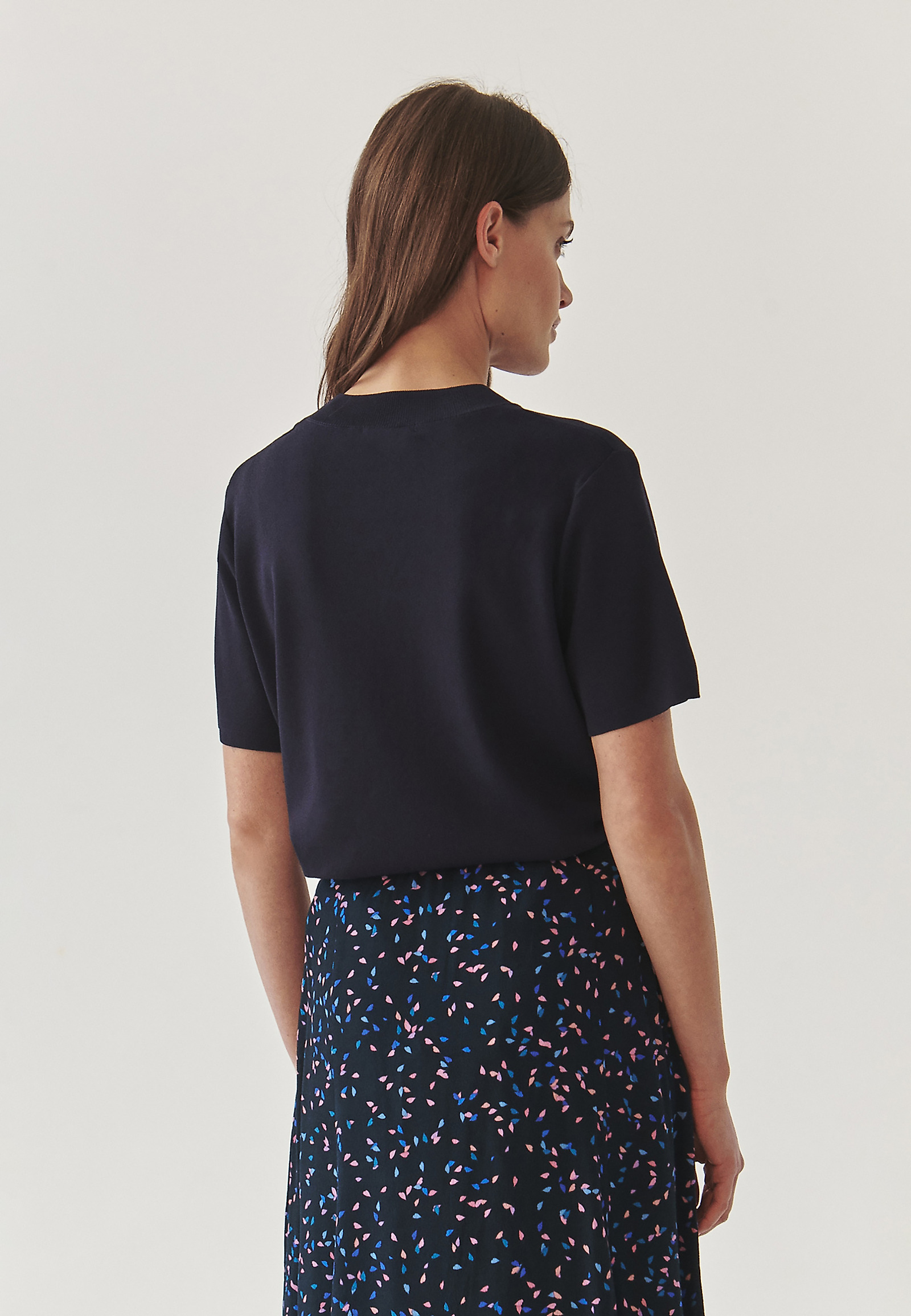 LADIES’ SHORT-SLEEVED BLOUSE - NORA LADIES’ SHORT-SLEEVED BLOUSE - NORA NAVY BLUE 99000