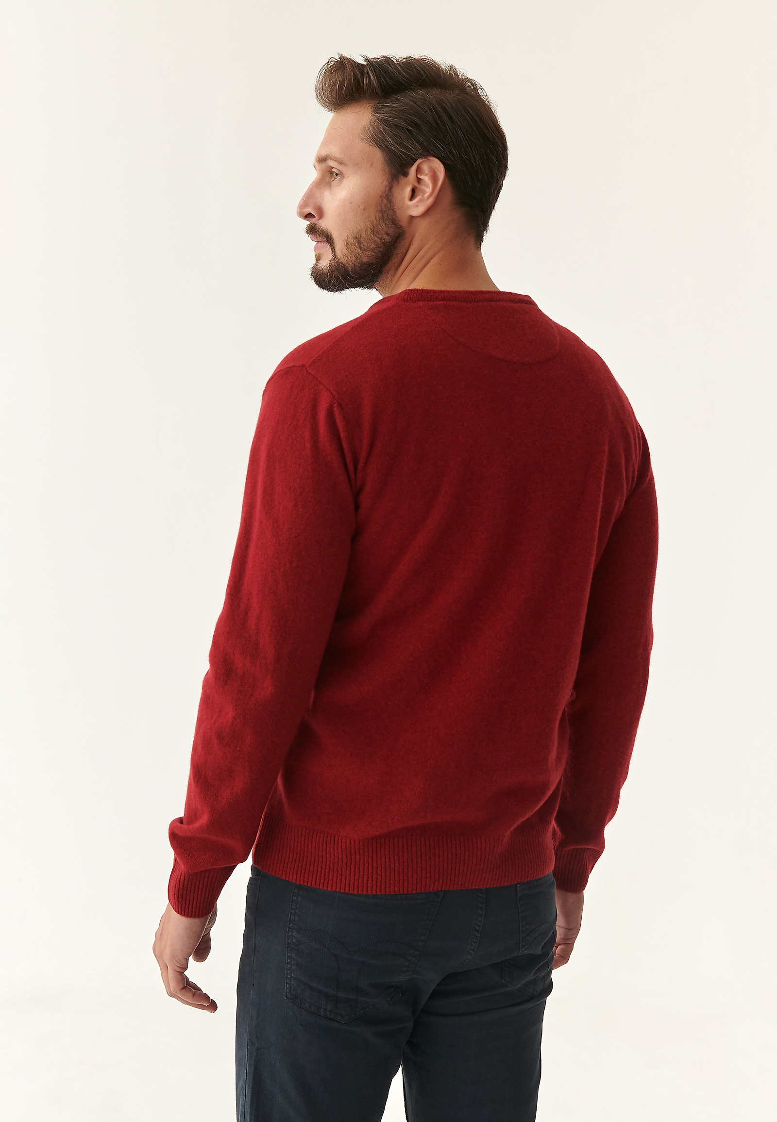 WEŁNIANY SWETER MĘSKI MARK 1 WEŁNIANY SWETER MĘSKI MARK 1 CZERWONY 83175