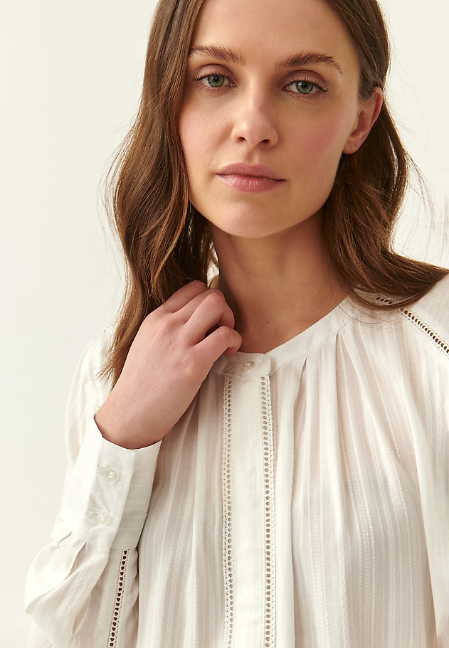 LADIES' JACQUARD BLOUSE AVAN LADIES' JACQUARD BLOUSE AVAN ECRU 1