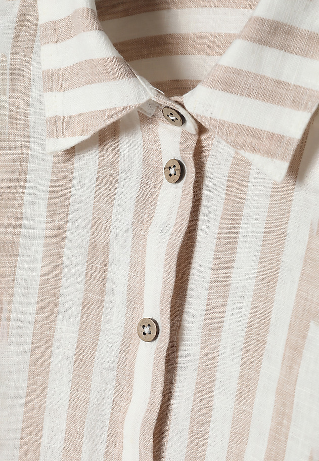 LADIES’ LINEN STRIPED BLOUSE - ANDRAGIA LADIES’ LINEN STRIPED BLOUSE - ANDRAGIA MULTIKOLOR 8