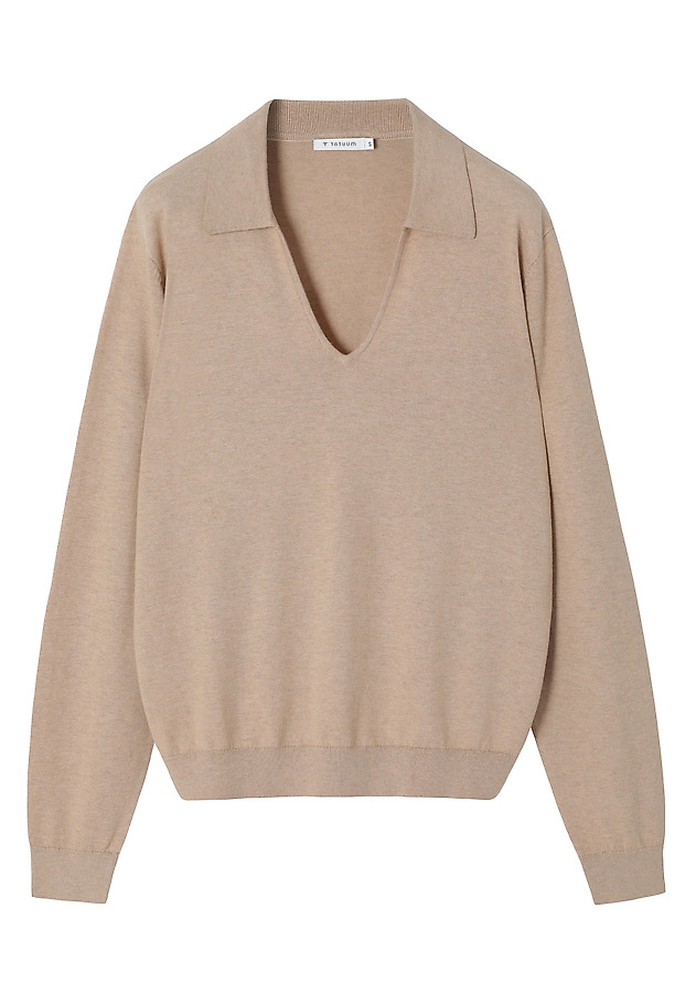 CLASSIC CASHMERE BLEND JUMPER - PALA 1 CLASSIC CASHMERE BLEND JUMPER - PALA 1 BEIGE 5