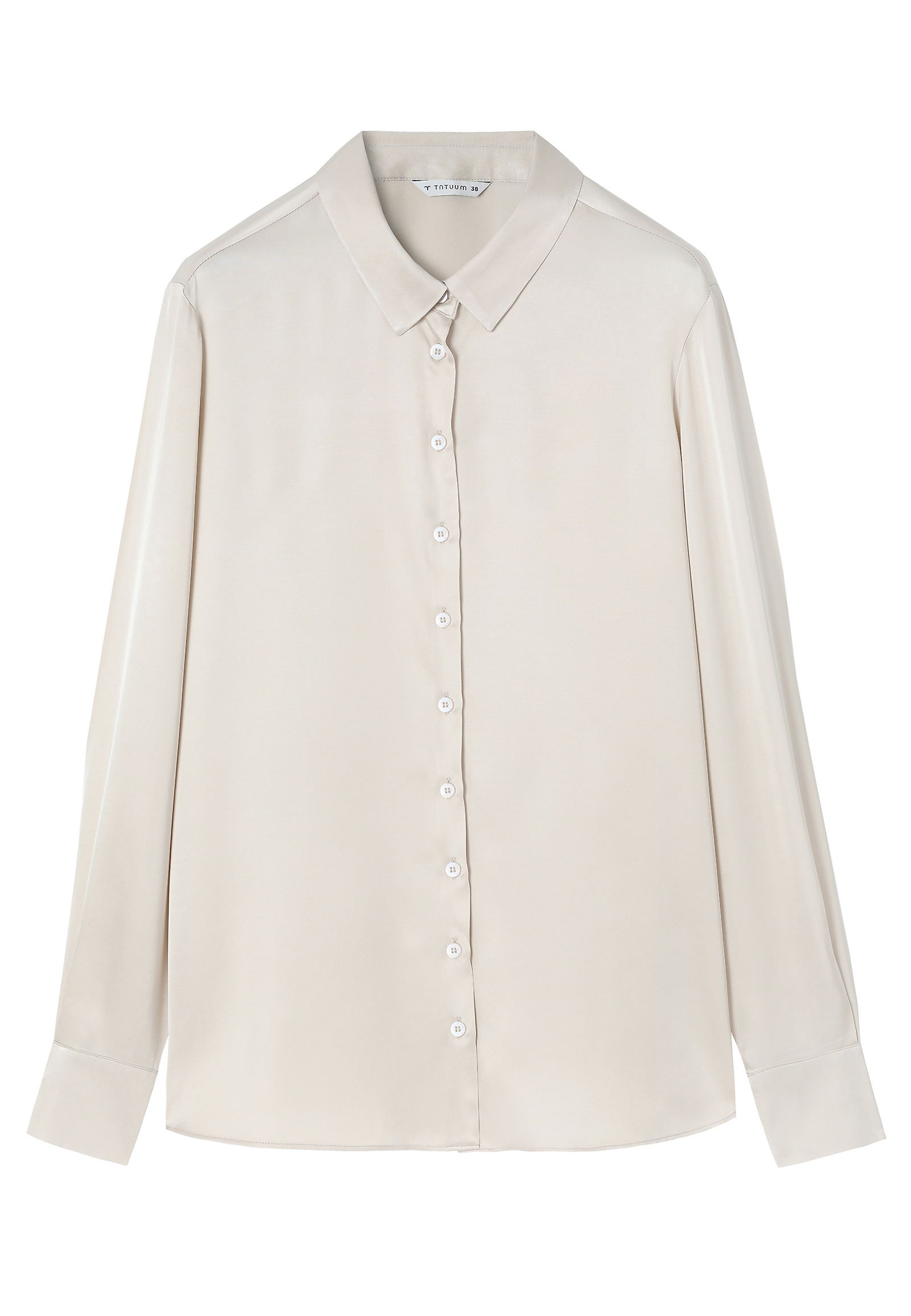 SATIN VISCOSE SHIRT - NIKA 1 SATIN VISCOSE SHIRT - NIKA 1 BEIGE 113741