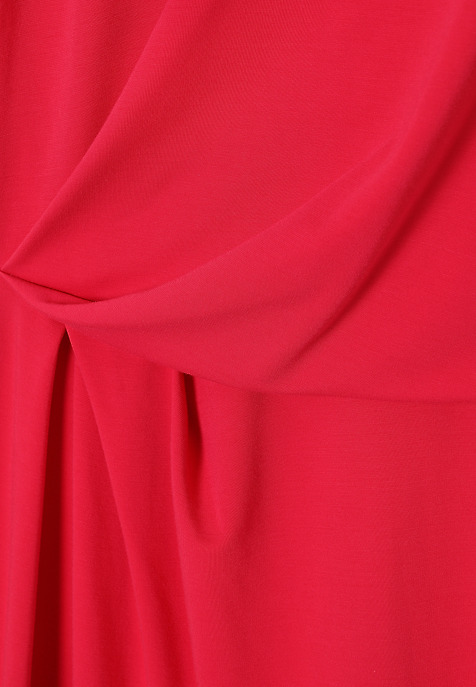 VISCOSE KNITTED PENCIL DRESS - JESSICA RED 2