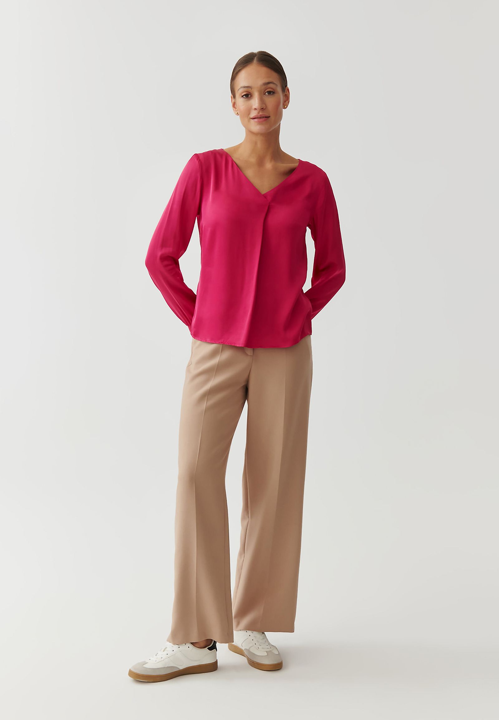 ŽENSKA BLUZA Z DOLGIMI ROKAVI - SANDRIKA ŽENSKA BLUZA Z DOLGIMI ROKAVI - SANDRIKA ROŽNATA 95404
