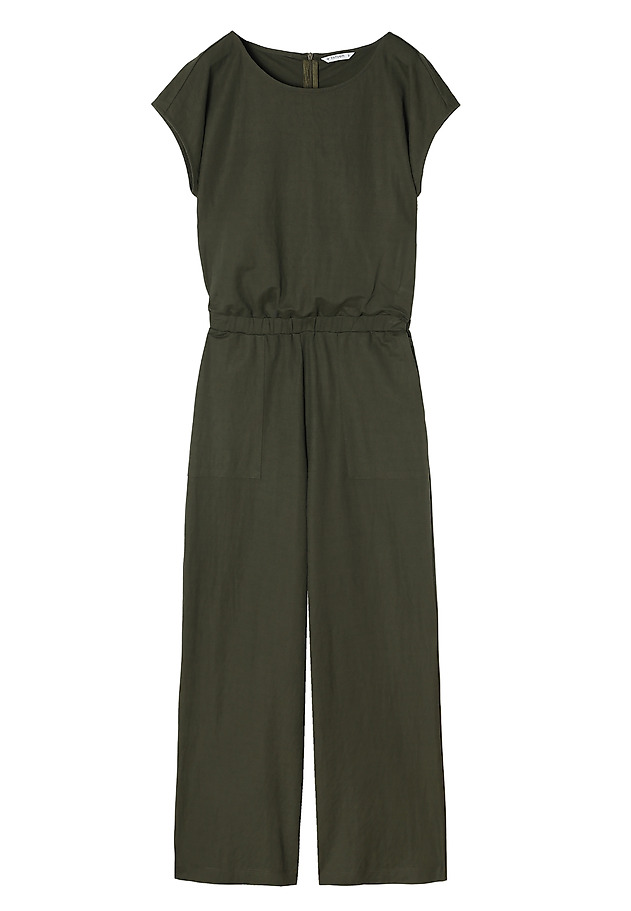 DZIANINOWY KOMBINEZON DAMSKI O SWOBODNYM KROJU - KOMBI DZIANINOWY KOMBINEZON DAMSKI O SWOBODNYM KROJU - KOMBI KHAKI 5