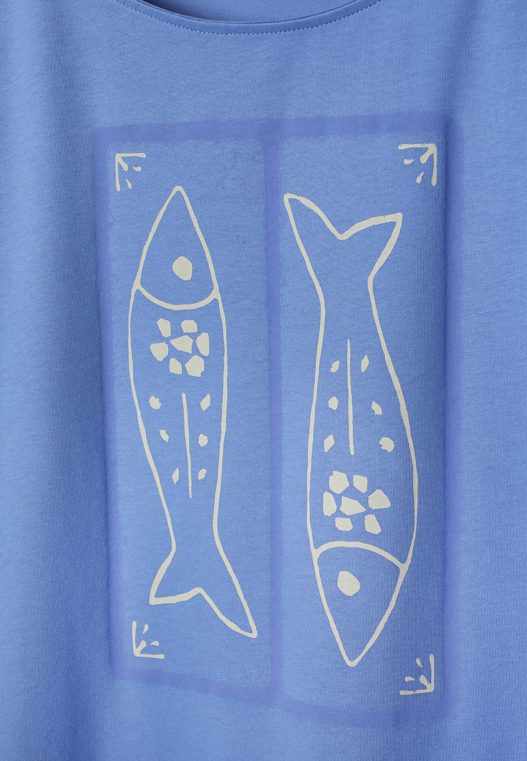 BAWEŁNIANY T-SHIRT Z NADRUKIEM - MANDENO 2 NIEBIESKI 2