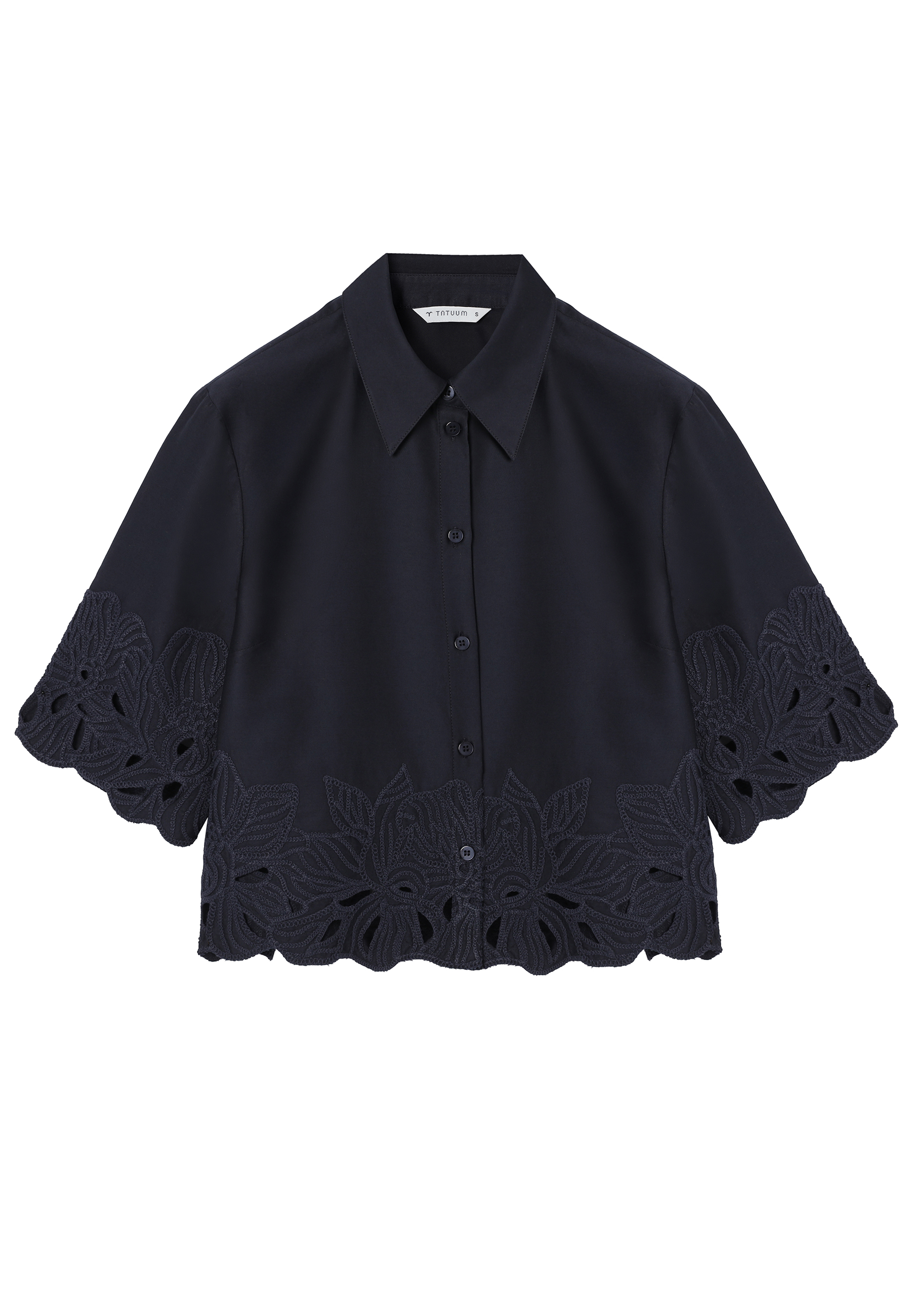 HAFTOWANA KOSZULA BAWEŁNIANA - KALISA GRANATOWY 2