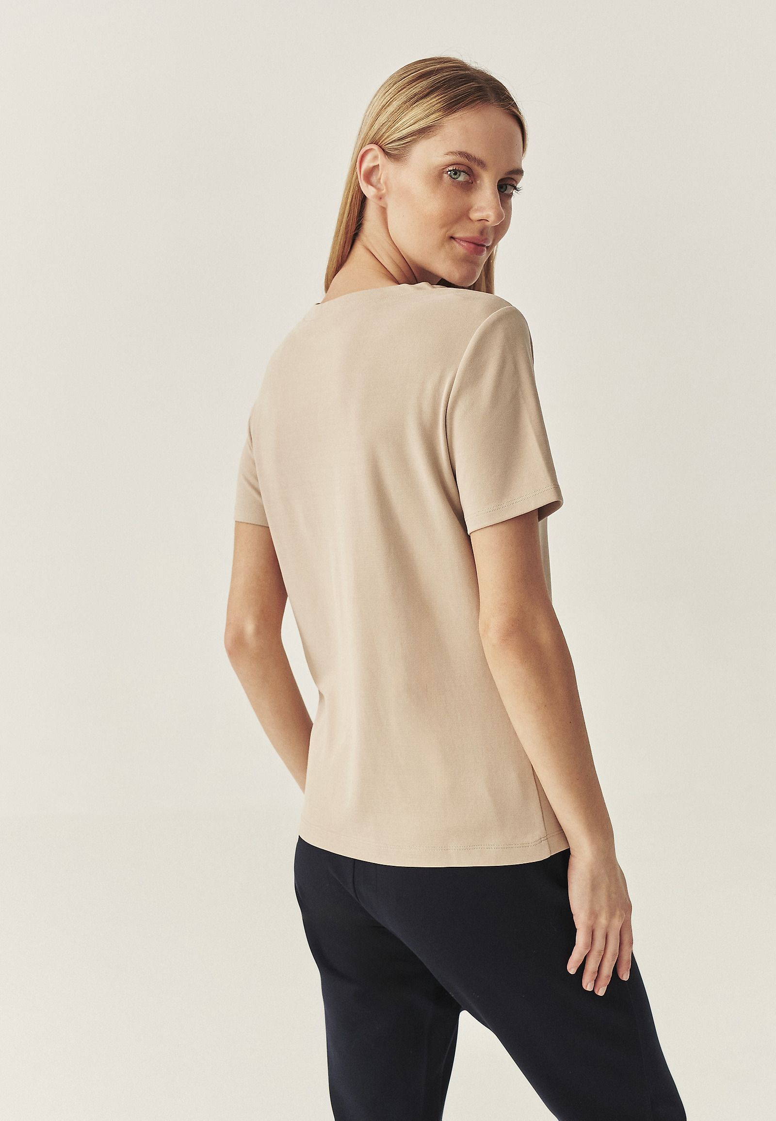 CLASSIC BLOUSE WITH MODAL - LUCA CLASSIC BLOUSE WITH MODAL - LUCA BEIGE 114396