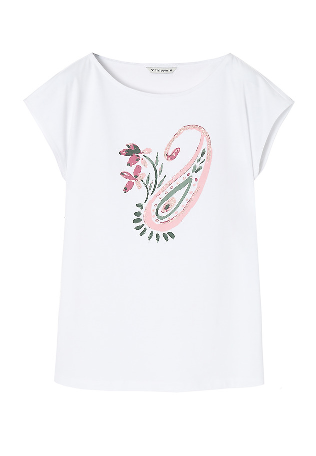 T-SHIRT DAMSKI Z NADRUKIEM AMANDA 4 T-SHIRT DAMSKI Z NADRUKIEM AMANDA 4 BIAŁY 6