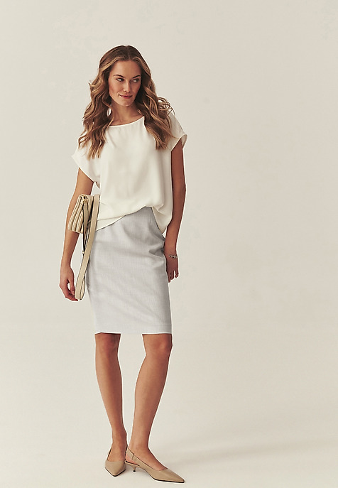 OŁÓWKOWA SPÓDNICA Z BŁYSKIEM - MONITA OŁÓWKOWA SPÓDNICA Z BŁYSKIEM - MONITA