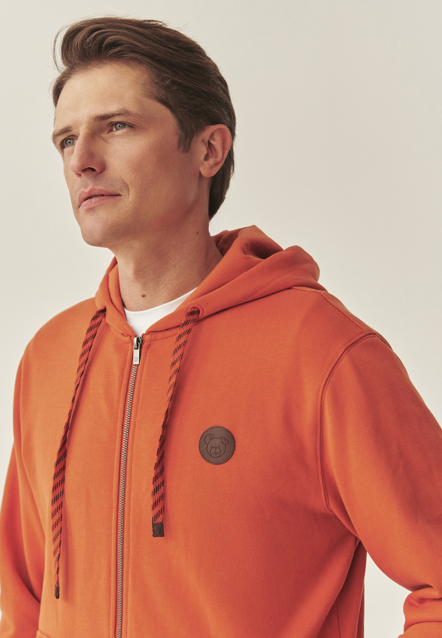 BAWEŁNIANA BLUZA Z KAPTUREM - MAREL POMARAŃCZOWY 2