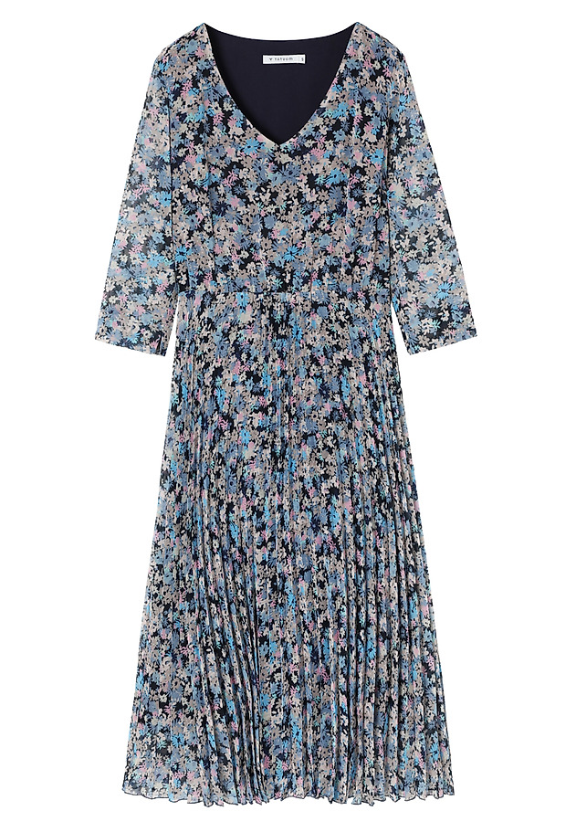 PLEATED FLORAL MIDI DRESS — SIERRA PLEATED FLORAL MIDI DRESS — SIERRA MULTIKOLOR 9