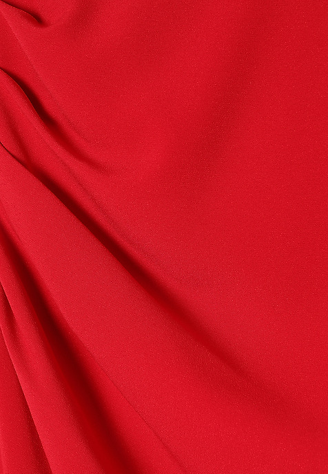 PENCIL SKIRT WITH CREASE — SINIA RED 2