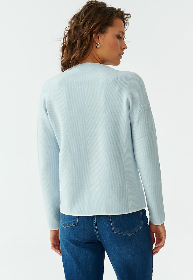 LADIES’ HERRINGBONE SWEATER FAMALA LADIES’ HERRINGBONE SWEATER FAMALA BLUE 4
