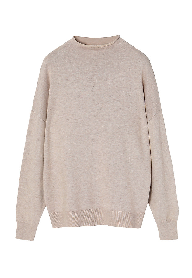 SWETER DAMSKI Z PÓŁGOLFEM NAVI SWETER DAMSKI Z PÓŁGOLFEM NAVI BEŻOWY 5