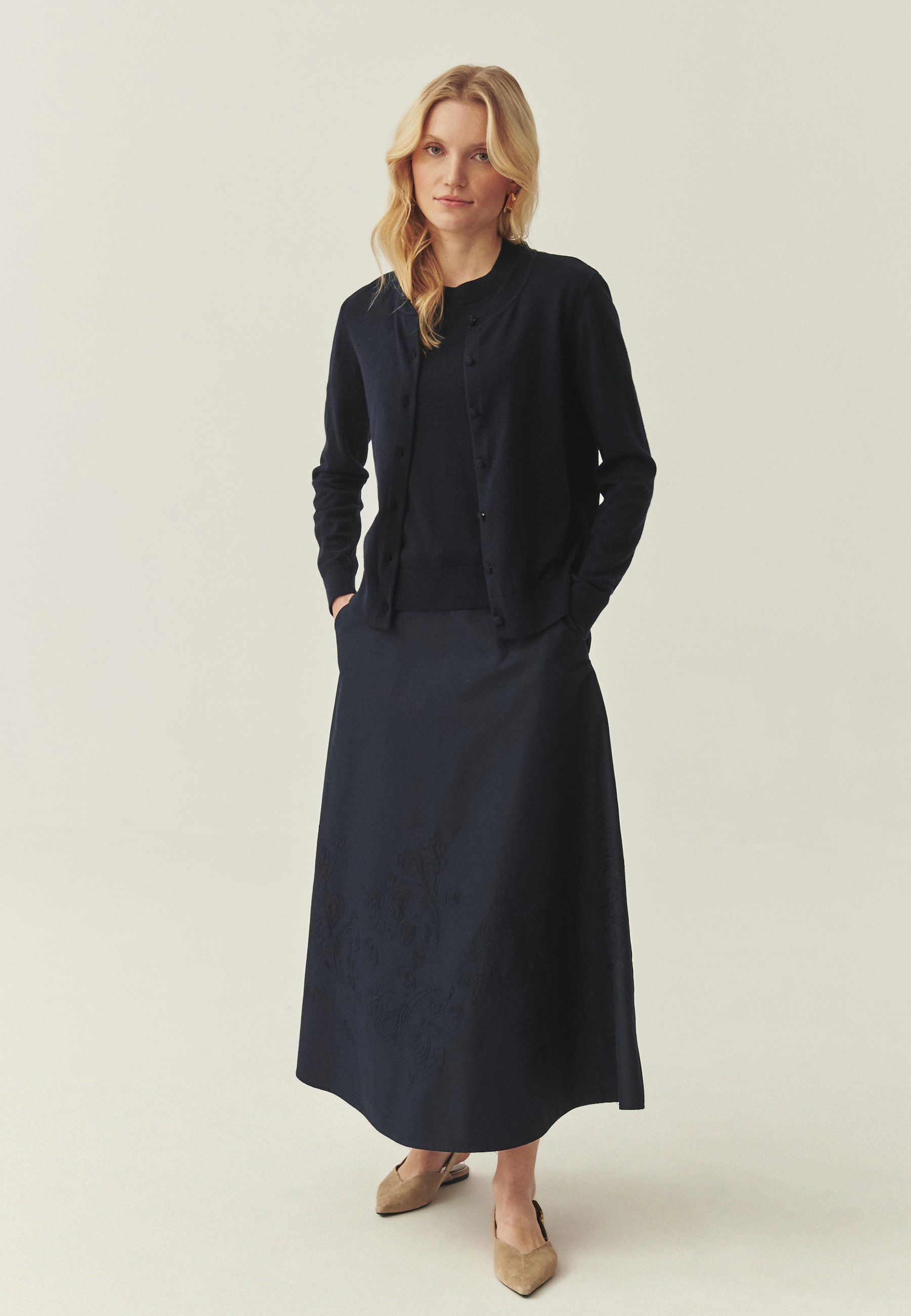 CARDIGAN CU AMESTEC DE MĂTASE - HILO 1