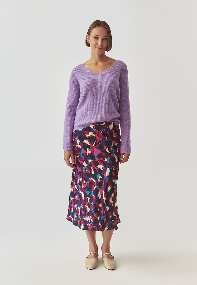 LADIES' CASUAL LONG SLEEVE SWEATER - SOLO 2 LADIES' CASUAL LONG SLEEVE SWEATER - SOLO 2 PURPLE 2