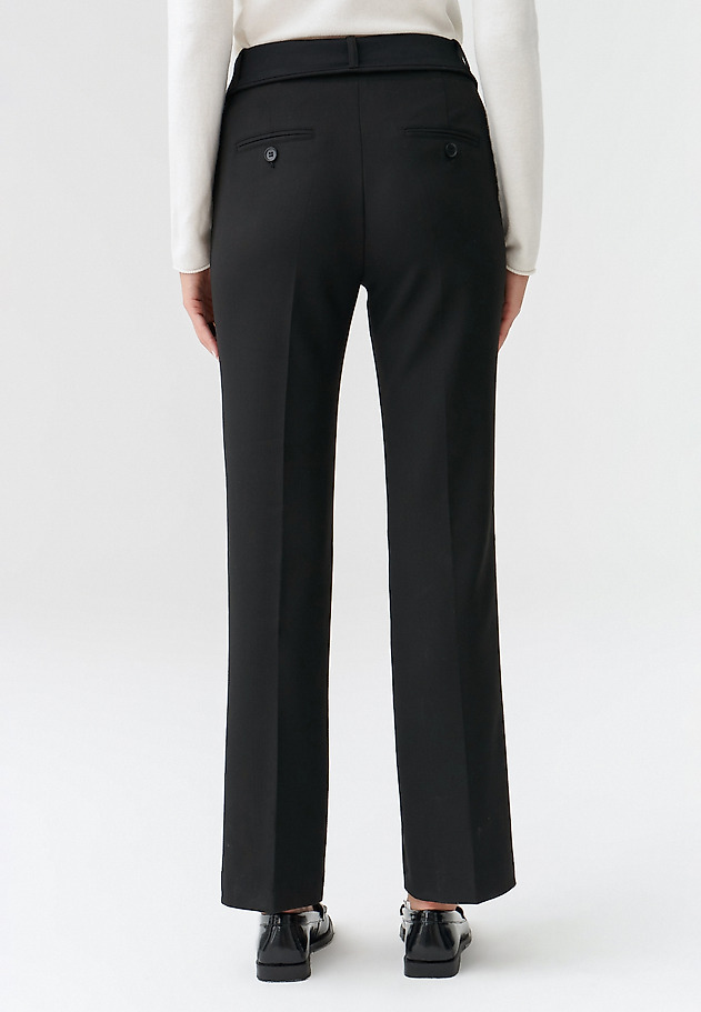ELEGANT LADIES’ TROUSERS IN HERRINGBONE FABRIC LAURA ELEGANT LADIES’ TROUSERS IN HERRINGBONE FABRIC LAURA BLACK 5