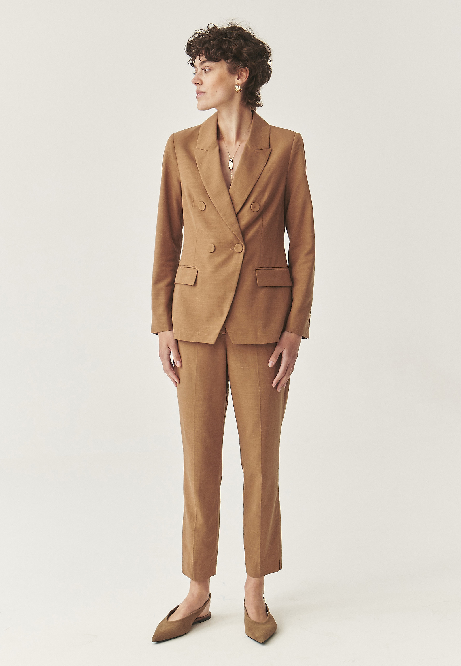 PANTALONI ELEGANȚI DIN BUMBAC CU LYOCELL - KOLIA 2 PANTALONI ELEGANȚI DIN BUMBAC CU LYOCELL - KOLIA 2 MARO 113965