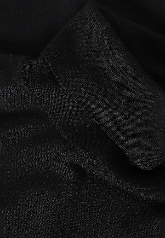SWETER DAMSKI Z KRÓTKIM RĘKAWEM I GOLFEM LU SWETER DAMSKI Z KRÓTKIM RĘKAWEM I GOLFEM LU CZARNY 6