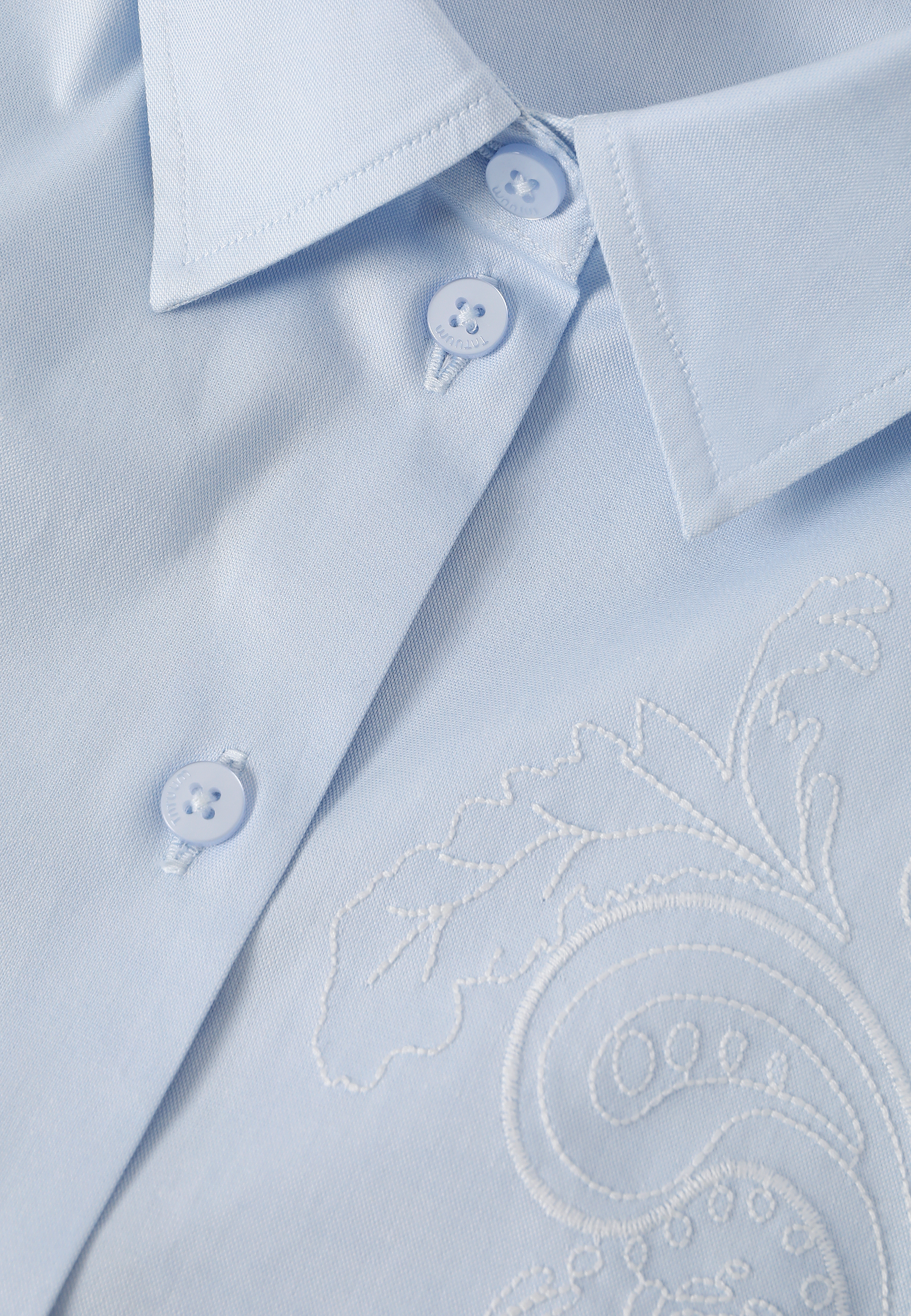 SWOBODNA KOSZULA Z HAFTEM - JEN NIEBIESKI 2