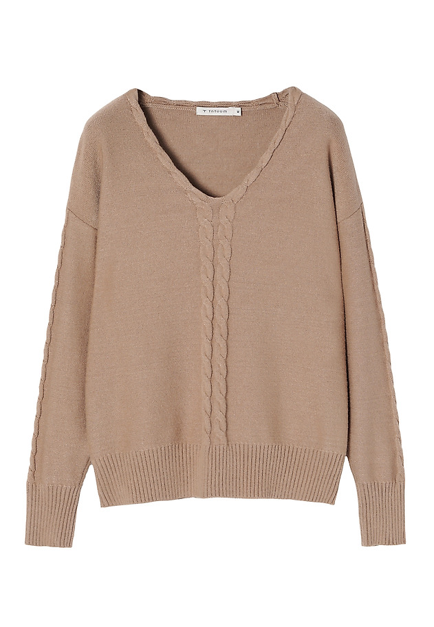 LADIES’ SWEATER WITH V-SHAPE NECKLINE POLI LADIES’ SWEATER WITH V-SHAPE NECKLINE POLI BEŻOWY 6