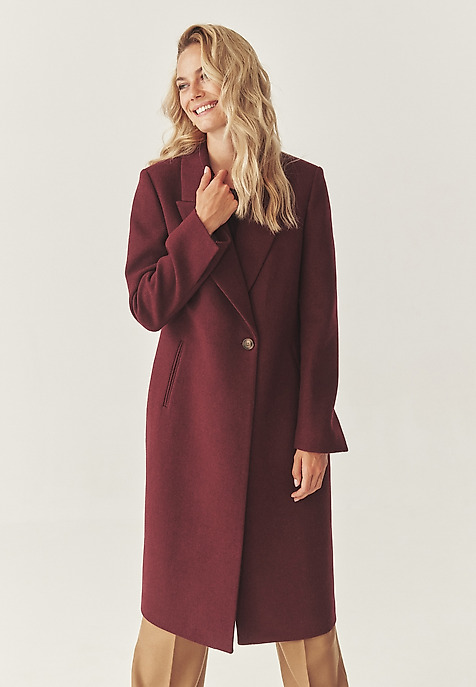 ELEGANT WOOL COAT - SONIA RED 2