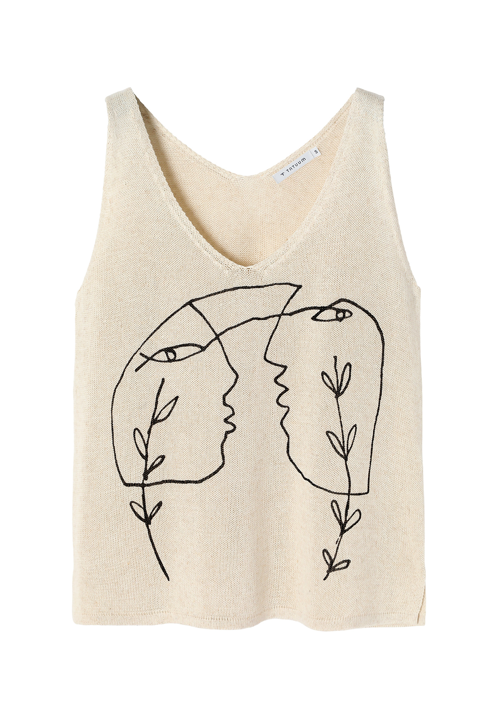 DZIANINOWA BLUZKA DAMSKA BEZ RĘKAWÓW - NIKALA 1 DZIANINOWA BLUZKA DAMSKA BEZ RĘKAWÓW - NIKALA 1 BEŻOWY 103460