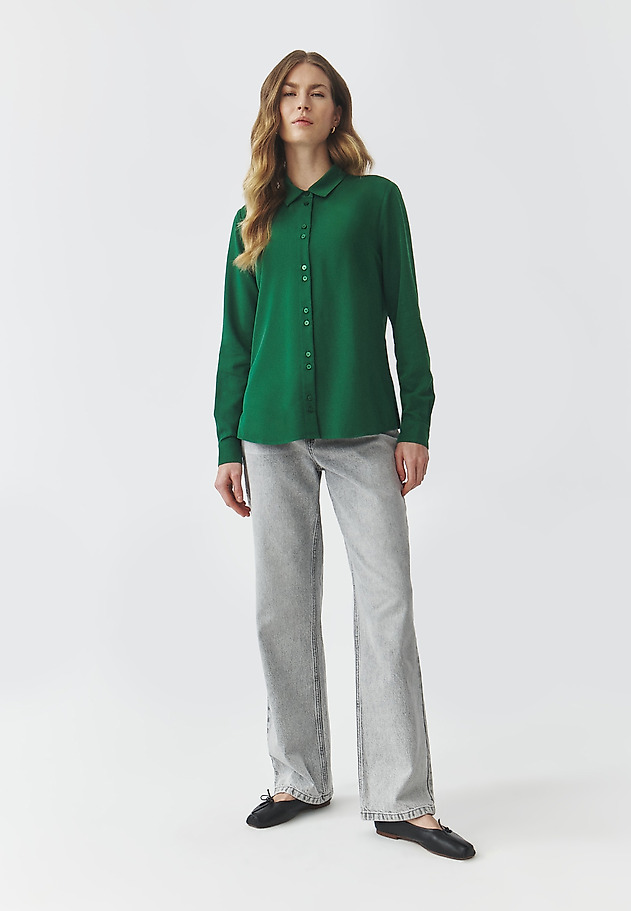 WOVEN LONG SLEEVED SHIRT — ENMO WOVEN LONG SLEEVED SHIRT — ENMO ZIELONY 2