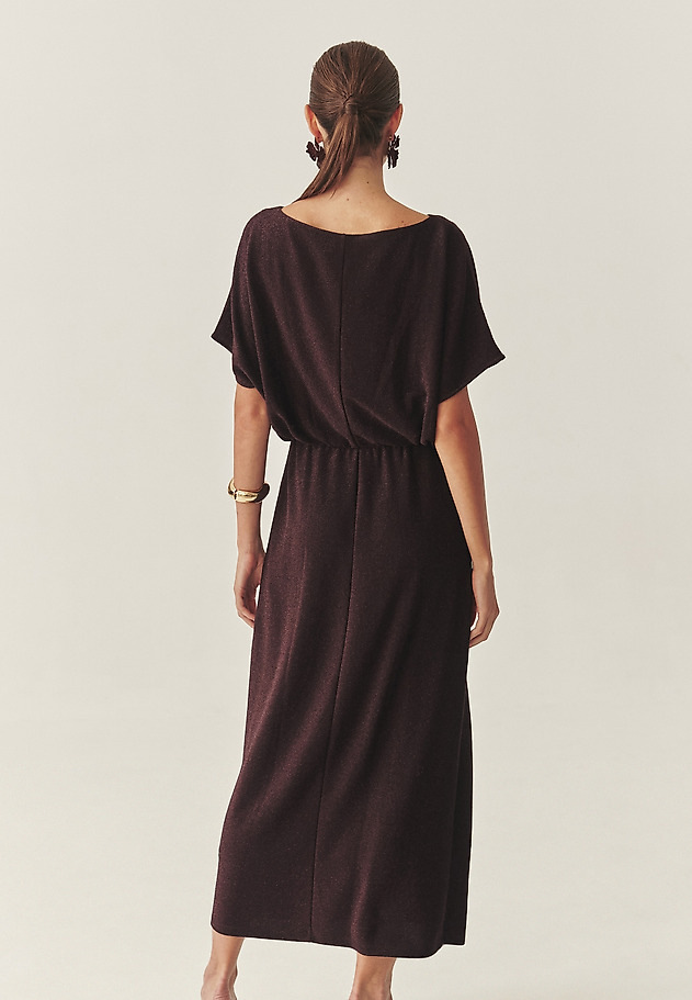 LONG DRESS WITH METALLIC SHINE - KATIE LONG DRESS WITH METALLIC SHINE - KATIE RED 5