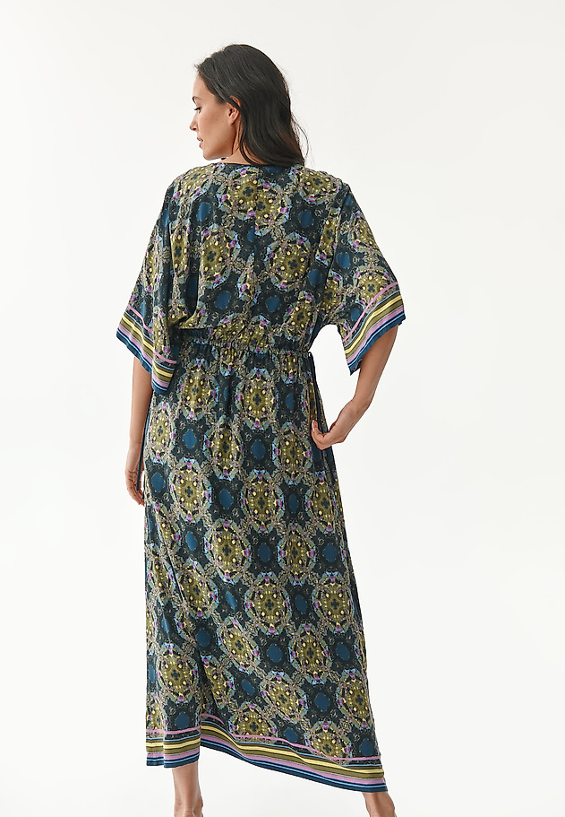 LADIES' WRAP DRESS WITH AN ORIGINAL PRINT TRENKA LADIES' WRAP DRESS WITH AN ORIGINAL PRINT TRENKA MULTIKOLOR 2
