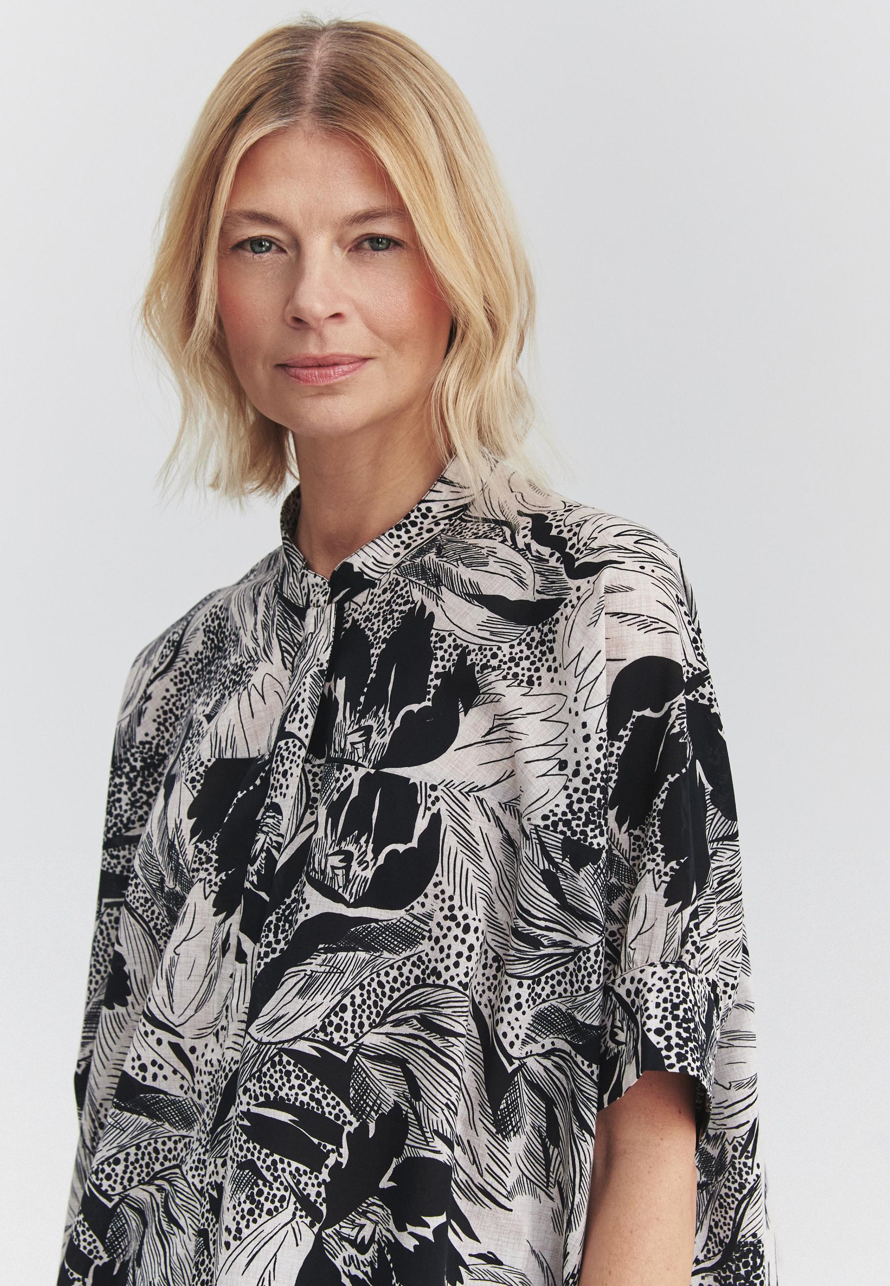 PATTERNED COTTON SHIRT - MIZU
