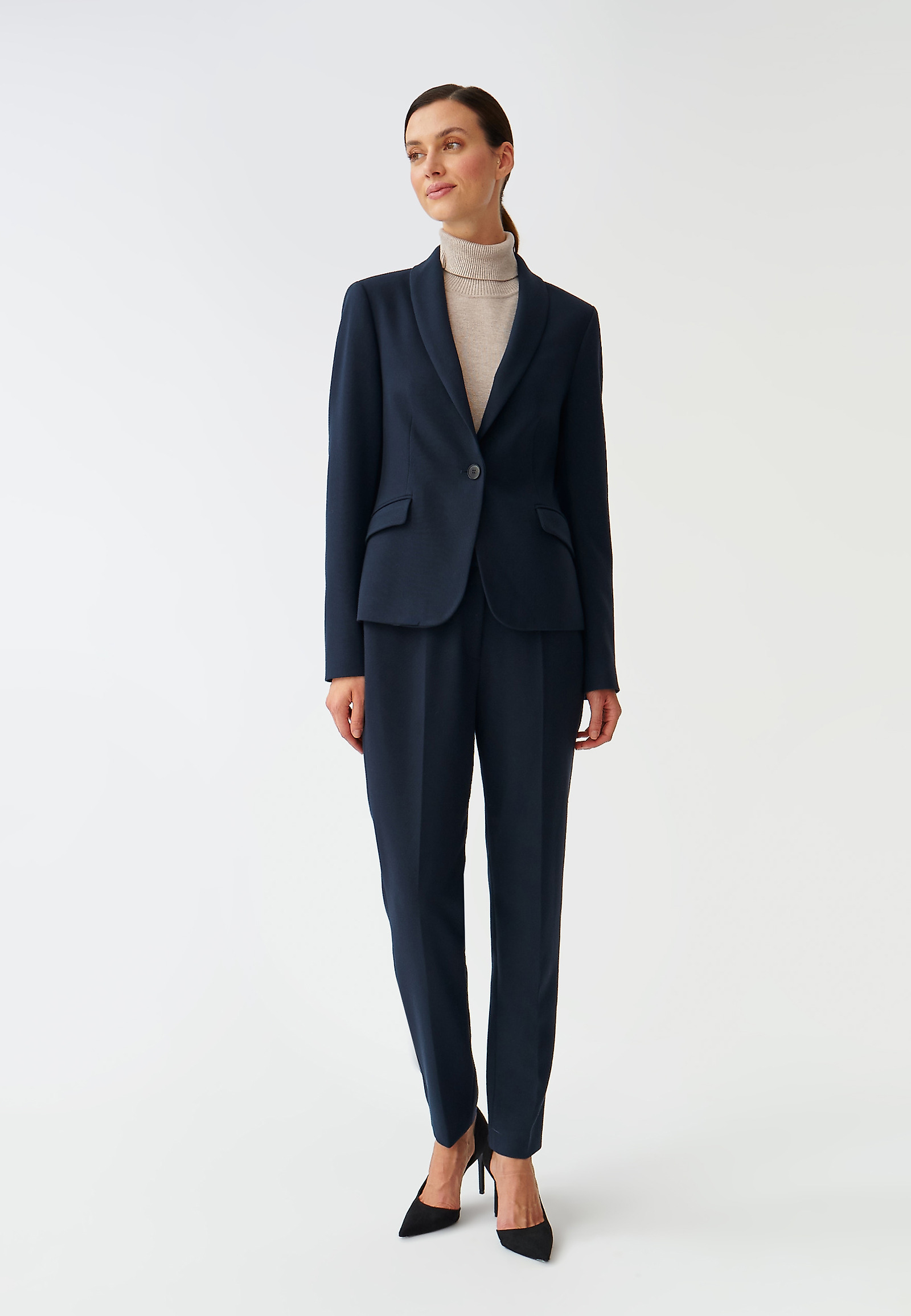 DAMSKI KLASIČNI BLAZER SZALO DAMSKI KLASIČNI BLAZER SZALO TEMNO MODRA 90328