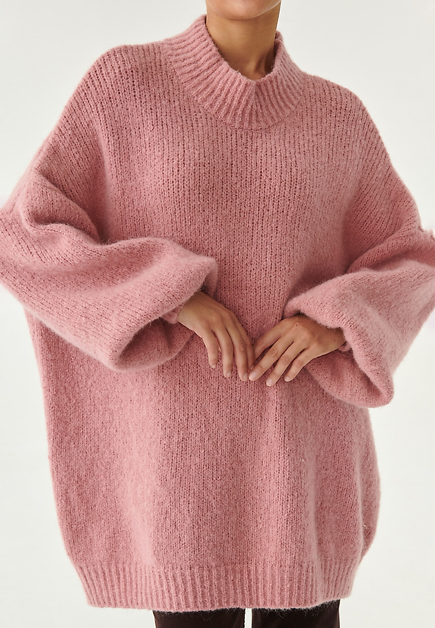 LADIES' PULLOVER WITH WIDE SLEEVE ZOMIA LADIES' PULLOVER WITH WIDE SLEEVE ZOMIA RÓŻOWY 4