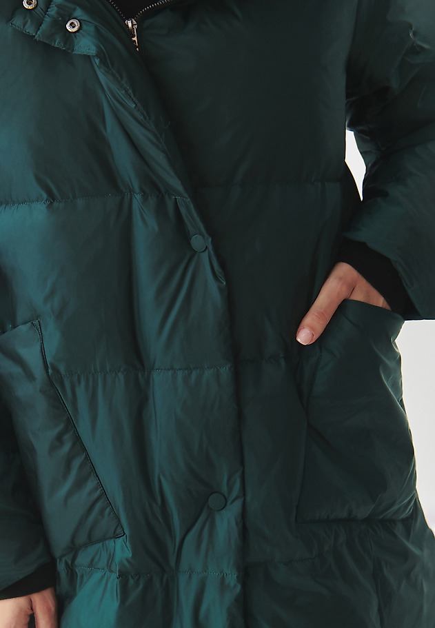 LADIES' FABRIC COAT WITH FILLING — MORENA LADIES' FABRIC COAT WITH FILLING — MORENA ZIELONY 6