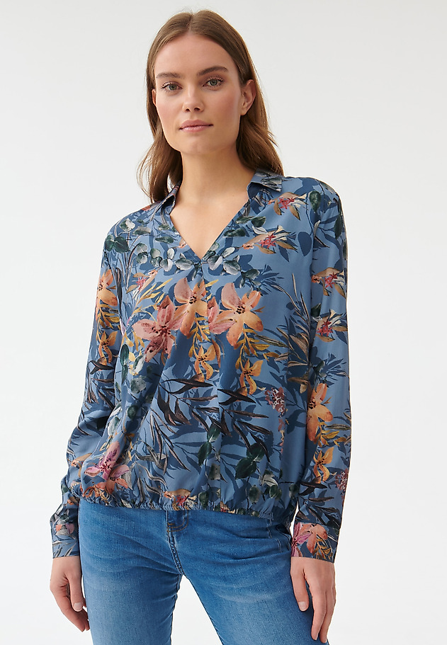LADIES’ STRIPED BLOUSE IN FLORAL PATTERN SASENAK LADIES’ STRIPED BLOUSE IN FLORAL PATTERN SASENAK MULTICOLOR 1