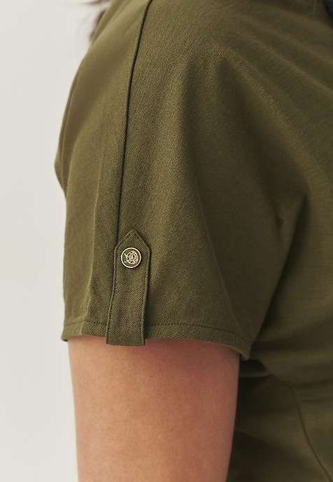 LOOSE-FITTING VISCOSE JUMPSUIT - KOREKI KHAKI 2