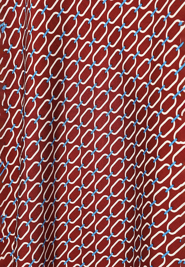 WOVEN MIDI SKIRT WITH SATIN TRIM AND ORIGINAL PATTERN — SATINI 2 WOVEN MIDI SKIRT WITH SATIN TRIM AND ORIGINAL PATTERN — SATINI 2 MULTIKOLOR 5