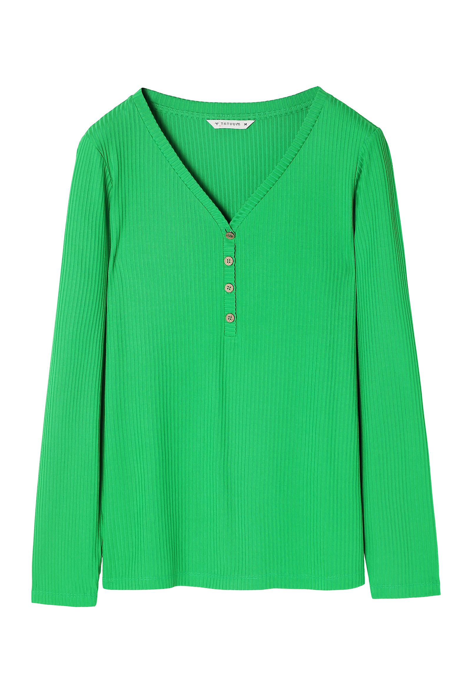 BLUZKA DAMSKA Z DZIANINY PRĄŻKOWANEJ - NATASZA BLUZKA DAMSKA Z DZIANINY PRĄŻKOWANEJ - NATASZA ZIELONY 94487