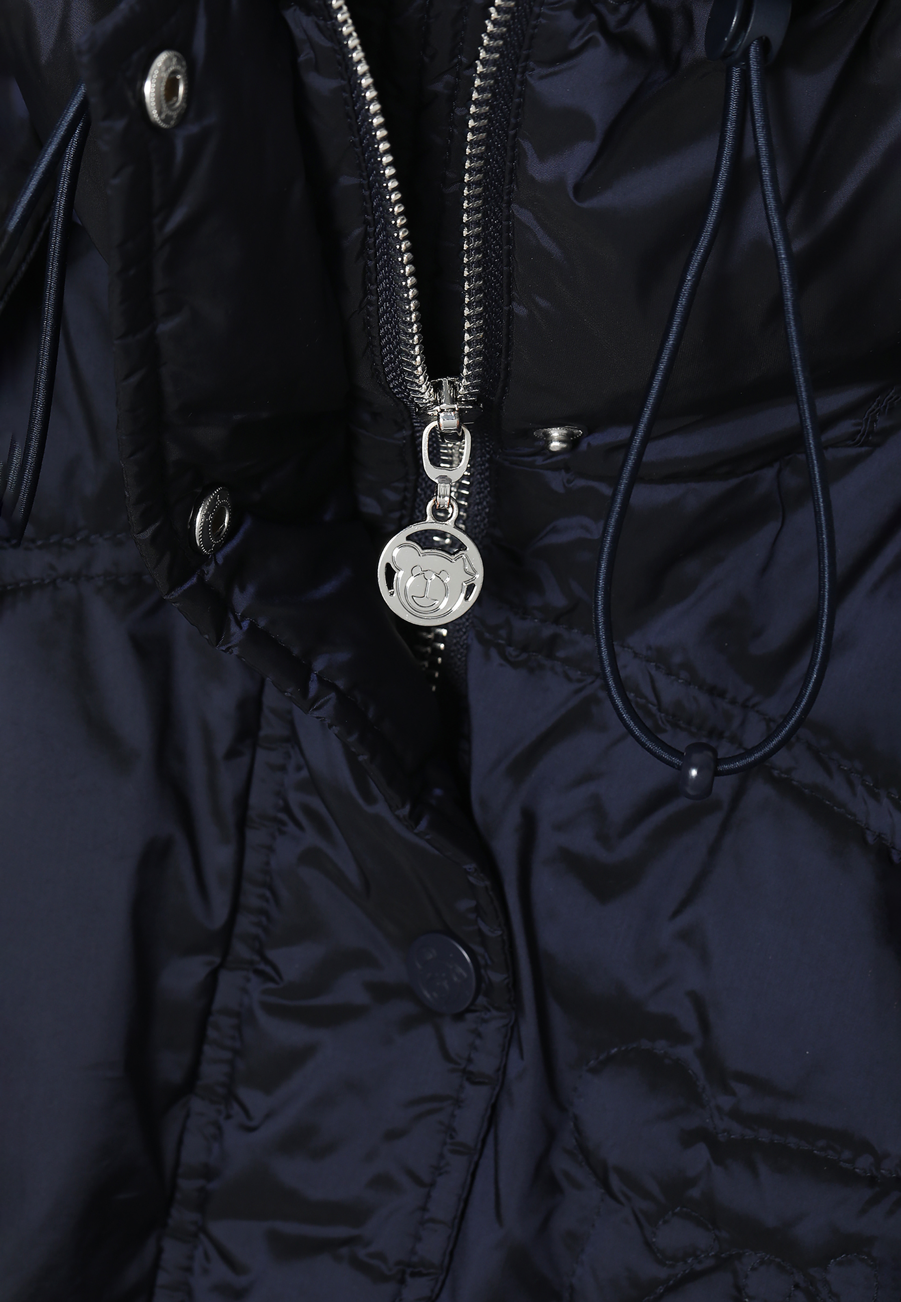 DAMSKA KURTKA PUCHOWA Z ODPINANYM KAPTUREM PRECJO 1 GRANATOWY 2