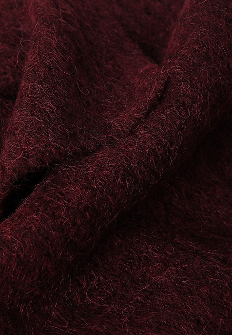 KLASYCZNY SZALIK Z WEŁNĄ I ALPAKĄ - ROSSIN CZERWONY 2