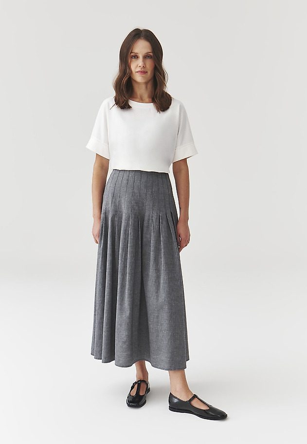 MIDI SKIRT - LEO MIDI SKIRT - LEO SZARY 1