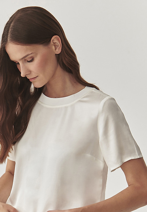 LADIES’ SHORT-SLEEVED BLOUSE - MALTO ECRU 2
