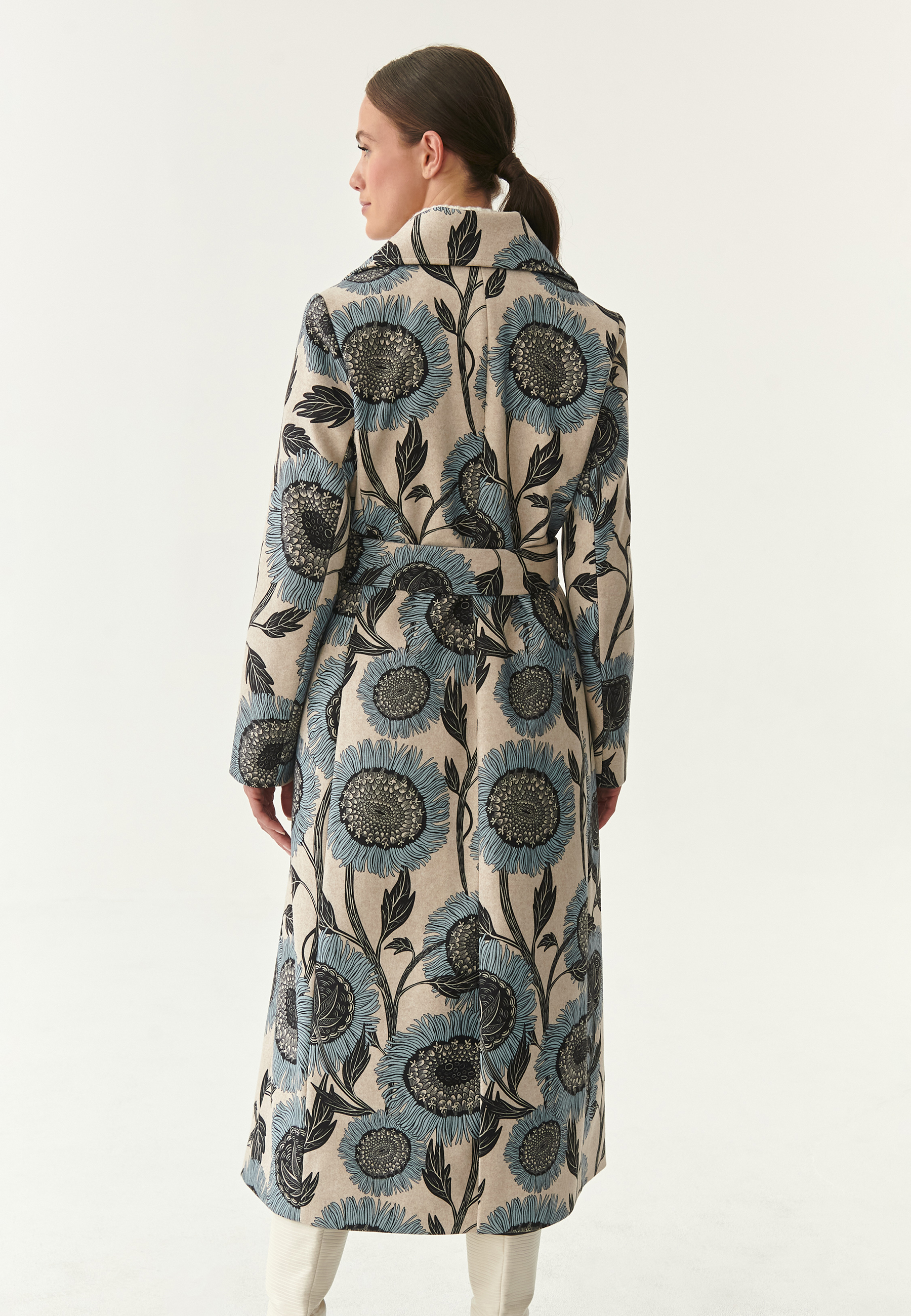 DÁMSKÝ OVERSIZE KABÁT SE VZOREM SLUNEČNIC ANAMO