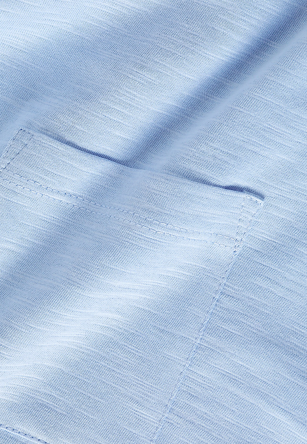 COTTON T-SHIRT WITH POCKET - DELQI COTTON T-SHIRT WITH POCKET - DELQI NIEBIESKI 7