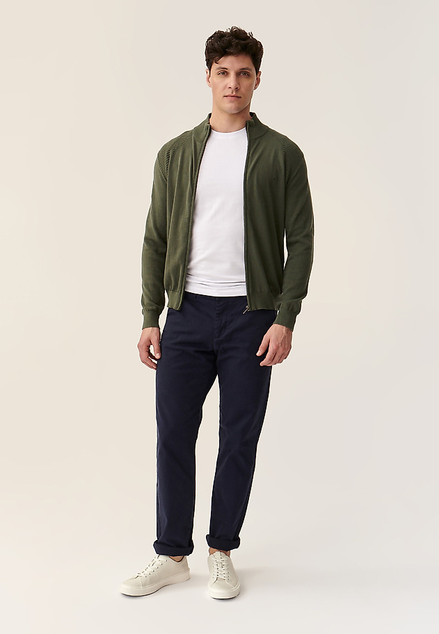 MEN'S ZIPPERED SWEATER - SWET MEN'S ZIPPERED SWEATER - SWET GREEN 2